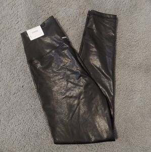 Aerie faux leather high rise leggings